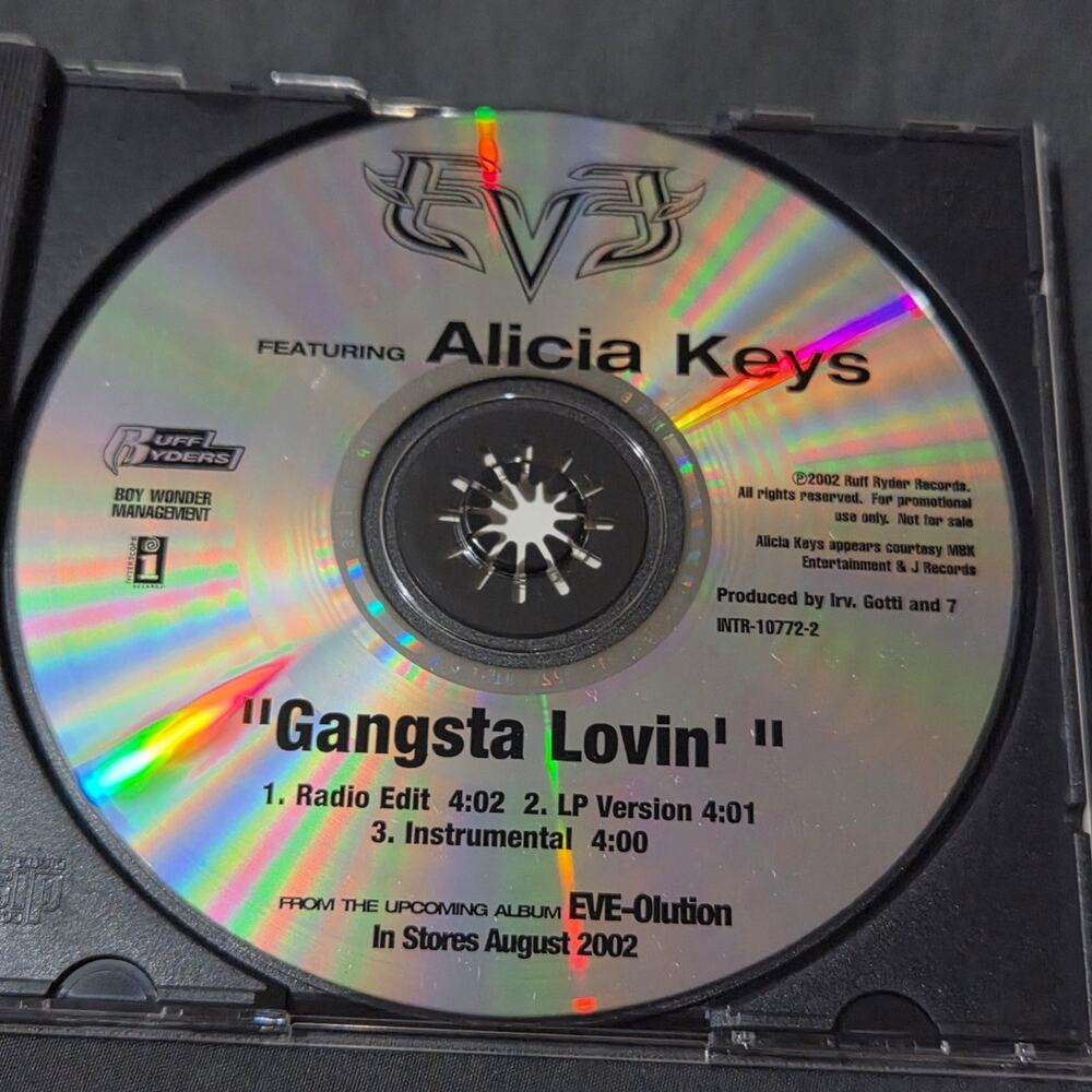 Vtg 2002 Eve feat Alicia Keys Gangsta Lovin' Maxi Single Promo CD Rap Hip Hop